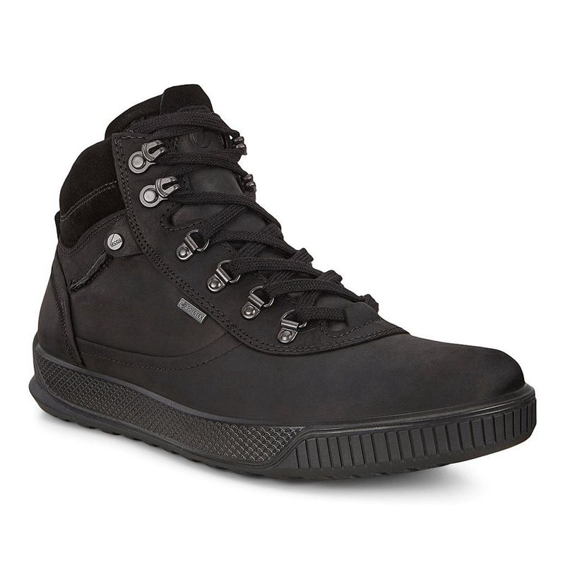 Zapatos Con Cordones Ecco Calcan Para Hombre,Negras,671952-FHT